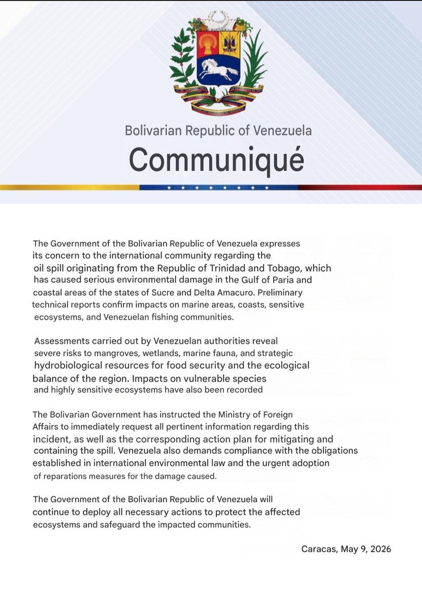 Embassy of Venezuela to Trinidad and Tobago tweet media