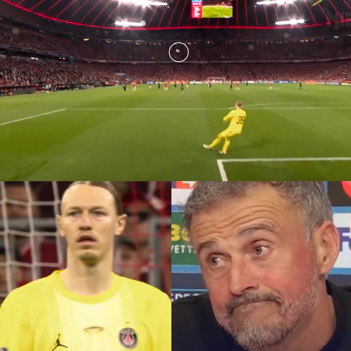 Hoy, a Luis Enrique le preguntaron por los saques de arco de Safonov contra el Bayern.

El 80% de sus saques se fueron al saque de banda y la mayoría iba por el lado izquierdo.

Se trata de una estrategia que Luis Enrique ha implementado del rugby (deporte en el que él se basa