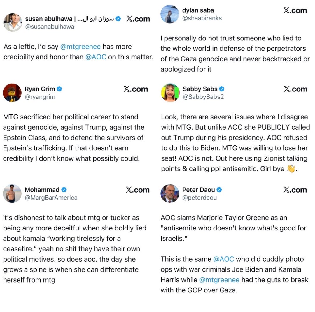 There's an entire contingent of so-called leftists defending Marjorie Taylor-Greene over the most prominent leftist elected official in the country, in case you were wondering how far the horseshoe has gone.