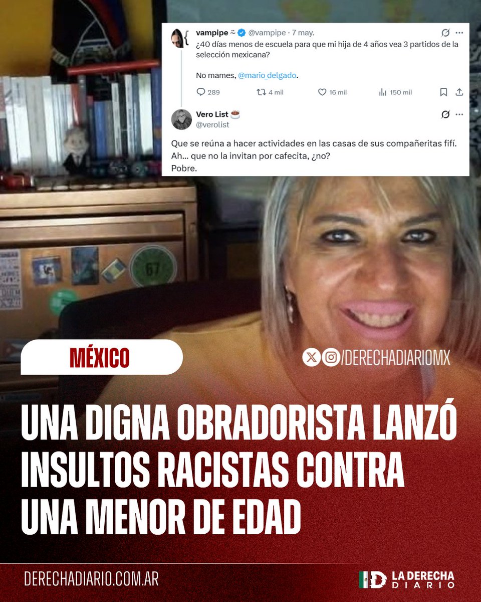 🚨🇲🇽 | SER OBRADORISTA ES UNA ENFERMEDAD MENTAL: Una horripilante fanática de AMLO lanzó comentarios racistas a una menor de edad discriminándola por, según la loca, "ser cafecita", demostrando nuevamente el racismo de los izquierdistas, quienes ven todo por el color de piel.