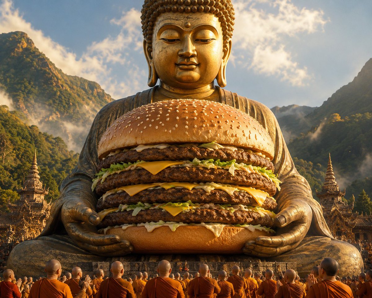 kazz_ash's tweet photo. ニュースの見出しで勘違いしてしまうやつ。

・仏に”世界最大マクドナルド”
・仏部隊

AIに画像生成してもらった。 https://t.co/difQ2jmygv