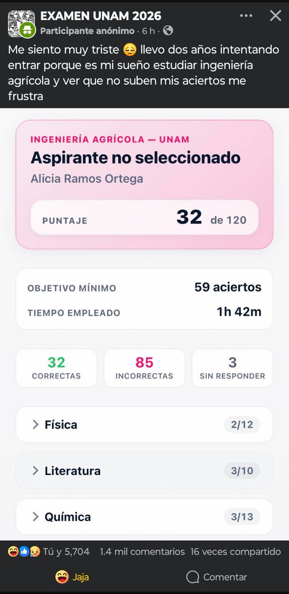 Qué mal pedo para la anónima Alicia Ramos Ortega 😔😔