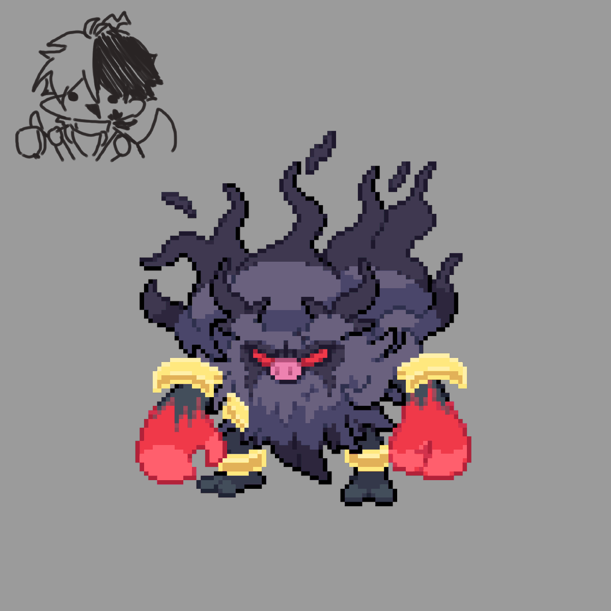 CarnekVT's tweet photo. Sprite of my Mega Annihilape from my #PKMNVermeil project ✨ https://t.co/hV8Di15OMW