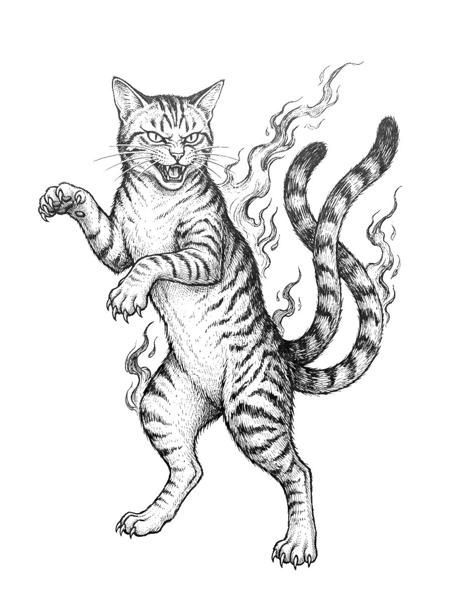 日本の皆さんへ

最近、日本の民話や伝承に登場する「猫又（ねこまた）」という存在に強く興味を持つようになりました。

外国人の視点から見ると、猫又は西洋の多くの怪物や超自然的存在とはかなり違って感じられます。

猫又は単純な「モンスター」には見えません。

むしろ、