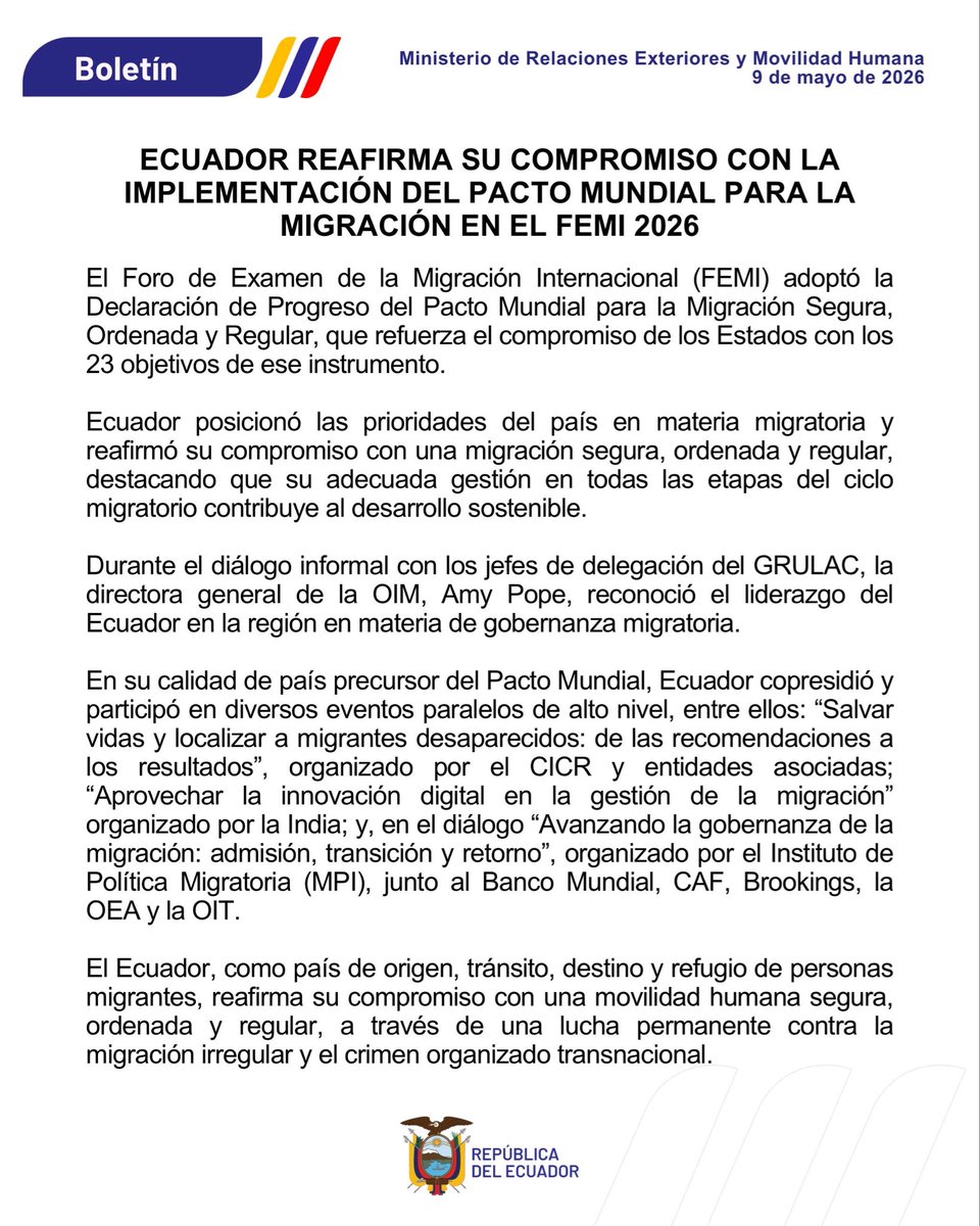 Cancillería del Ecuador 🇪🇨 tweet media