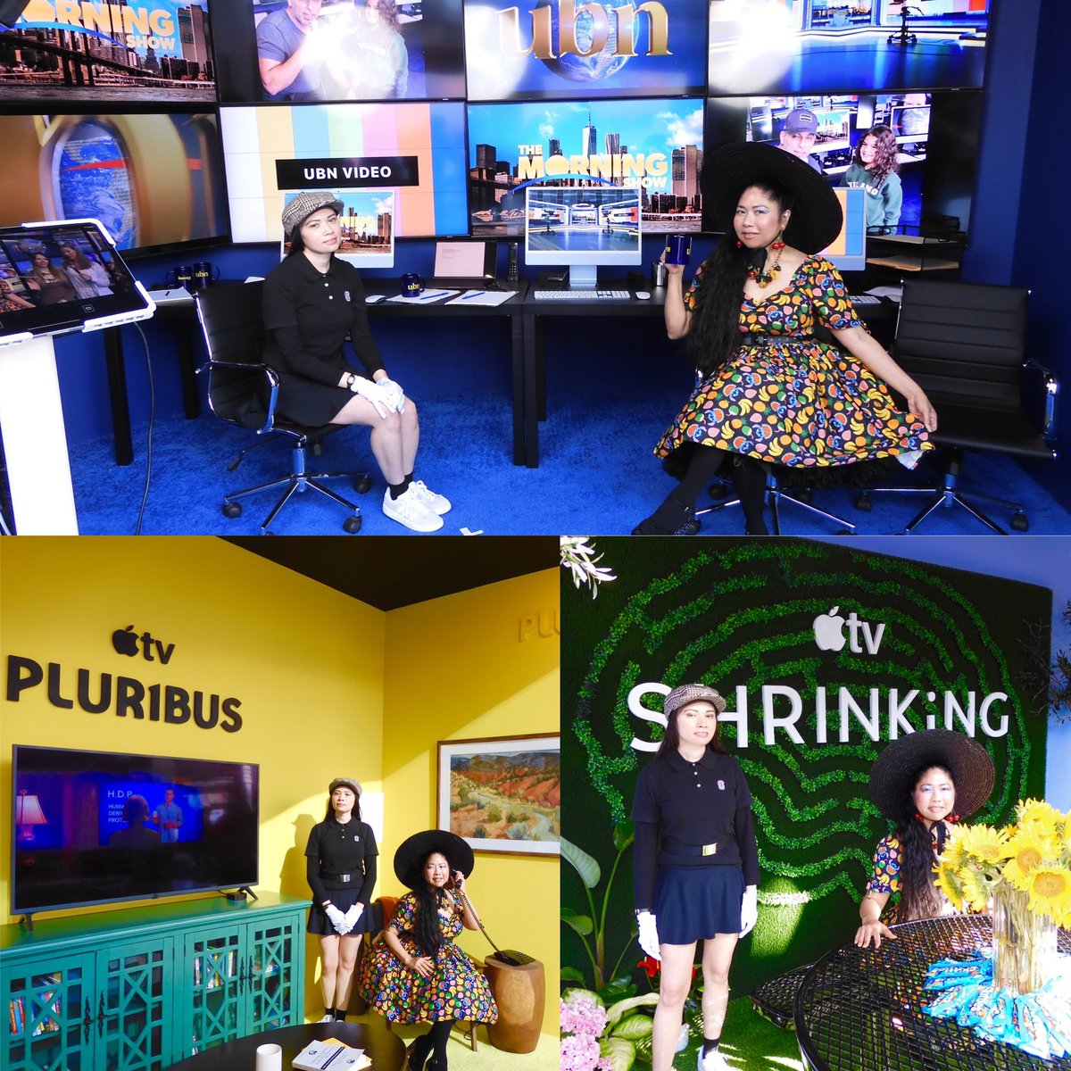 Queenie4ever's tweet photo. Pop up for @AppleTV was fun #Stick #Pluribus #swag #shrinking #themorningshow #palmroyale #margosgormoneytroubles #sendmebacksaturday #yourfriendsandneighbors https://t.co/6QeGSthso7