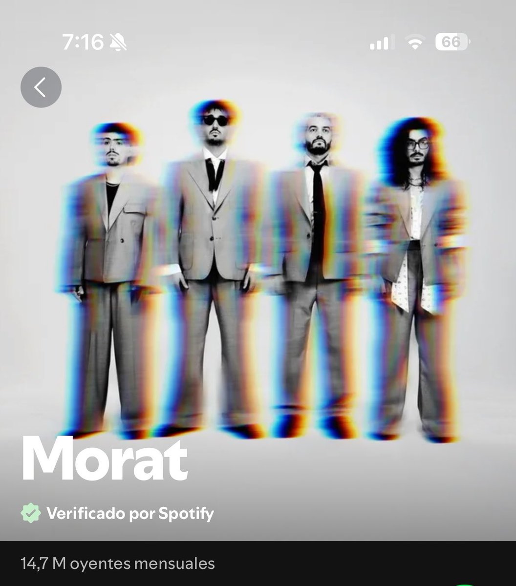 Morat ha sido verificado en Spotify 🎧

Este verificación es otorgada a los artistas que no usan inteligencia artificial en sus proyectos musicales