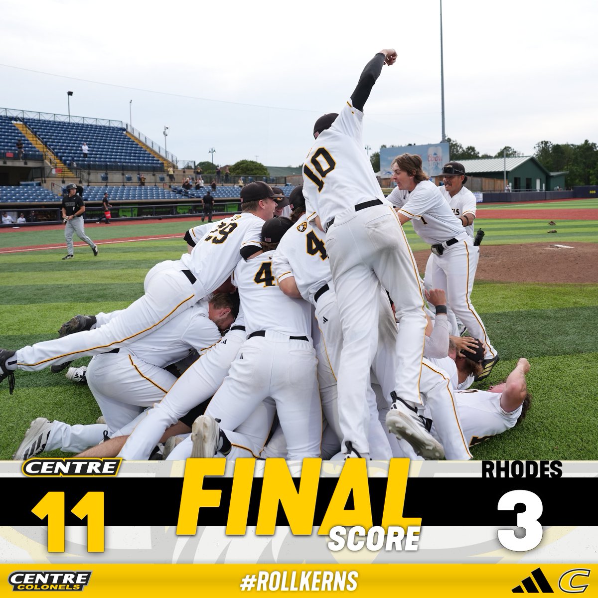 CentreAthletics's tweet photo. ⚾️ ALEXA, PLAY SAM &amp; DAVE ALL NIGHT LONG. @CentreBaseball is your 2026 SAA Tournament Champion! Next up for the good guys: the NCAA Selection Show on Monday!

ALL-TOURNAMENT TEAM

Zach Heavern
Ayden Lohr
Tommy Severson
Aaron Lopez (Tournament MVP)

#RollKerns https://t.co/ix2nLB7Sam