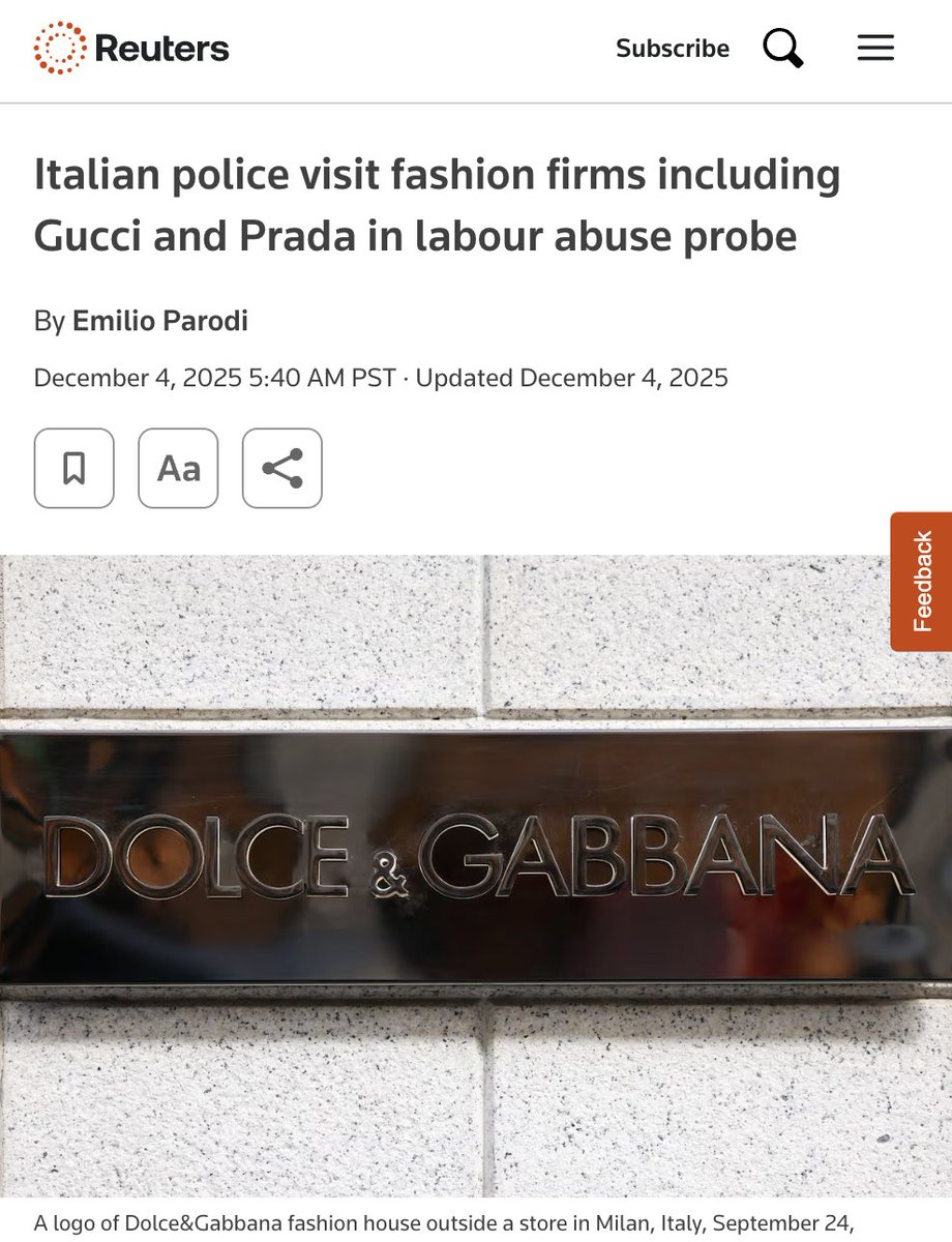 dieworkwear's tweet photo. This tweet ironically proves Marx's point. Marx argued that capitalism transforms social relationships into relationships between things (or what he called "commodity fetishism"). This is demonstrated by how easily a luxury brand name obscures exploitative labor conditions. https://t.co/LOyN5a6Jyi