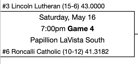 LNKPrepSports's tweet photo. State Baseball Tournament field has been set! Opening round action on Friday and Saturday, with all of these games you see below airing for FREE on our website and social media pages! #nebpreps
@EastSpartanBSB @EastSpartans @lswathletics @LSW_BASEBALL @SilverHawksBC @LLBaseball_ @LLActivities @lsb_baseball @LSBGrizzlies  @PiusXtra @piusboosterclub