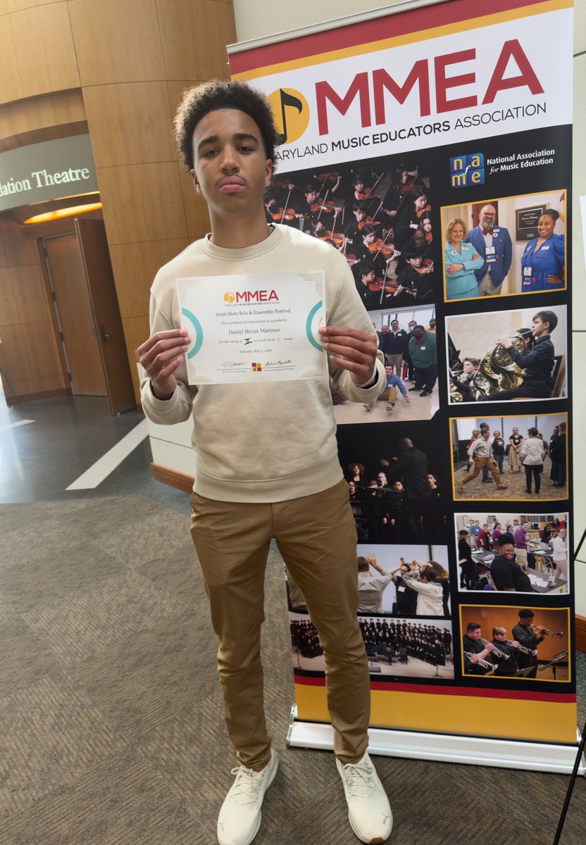 DB_Martinez23's tweet photo. Honored to receive recognition at the 2026 State Solo &amp; Esemble Festival. Grateful for the opportunity to compete and continue growing both on and off the field. https://t.co/4CAGVcM2YA