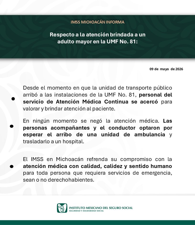 IMSS Michoacán tweet media