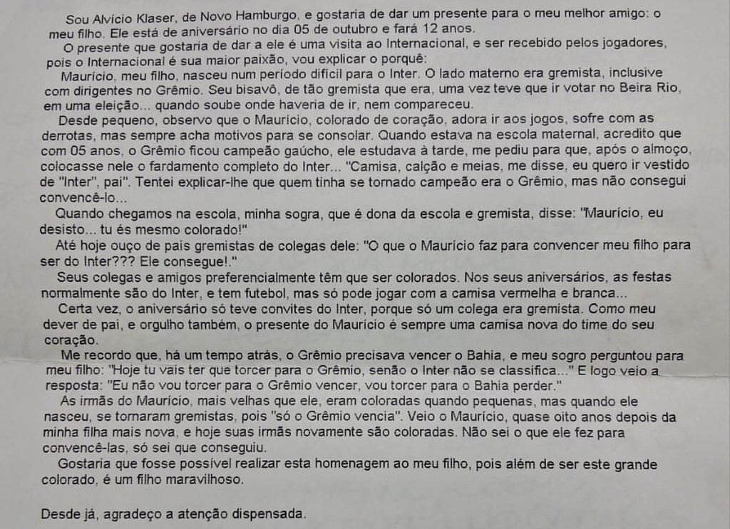 mlklaser's tweet photo. Meu pai cavocou um e-mail que mandou para a RBS numa ação aleatória. Eu convencia colegas gremistas a serem colorados em 2001... Ai vejo uma turma aí impondo tantas condições para o Inter. https://t.co/66d3UcPizS