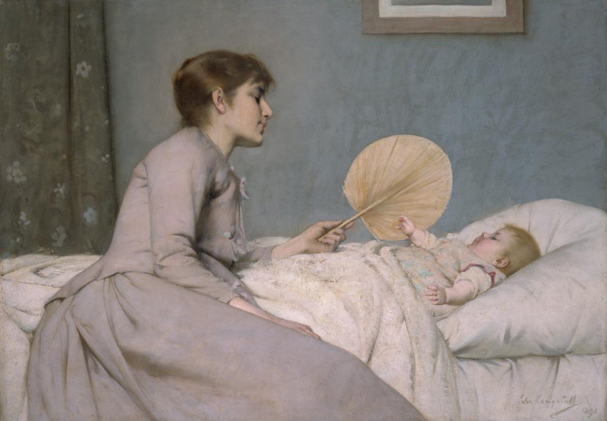 AntipodeEmpire's tweet photo. 'The Young Mother' — John Longstaff 🇦🇺🇬🇧 1891 https://t.co/Q2Ha71LjUZ
