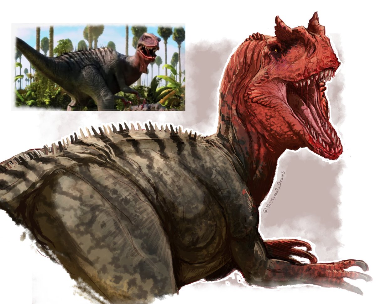 TheKamataDraws's tweet photo. Is this supossed to be an Allosaurus? like, actually https://t.co/YVzD60CSxJ
