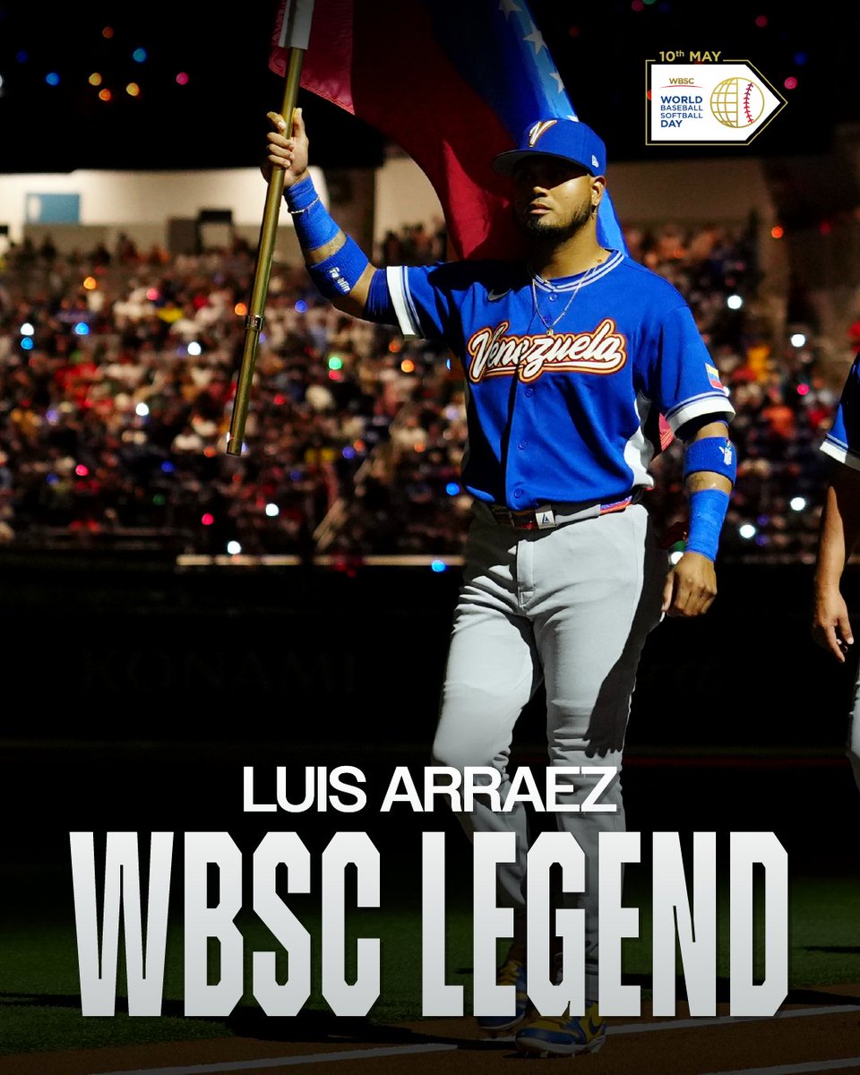 🔜 On May 10, we celebrate World Baseball Softball Day and honor WBSC Legends.
🇻🇪 A World Baseball Classic and WBSC U-15 Baseball World Cup champion with Venezuela, Luis Arraez played a key role in both titles. Add to that three consecutive MLB batting titles, and you have a true