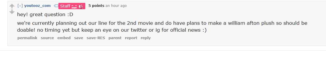springfacts's tweet photo. As for anyone wondering if he'll still be receiving the plush mentioned in the April 2025 Reddit AMA, it doesn't seem likely.
As they stated in a comment in the March 2026 Reddit AMA that they were focusing on other characters they haven't done for now. https://t.co/3tyXL3bQd4