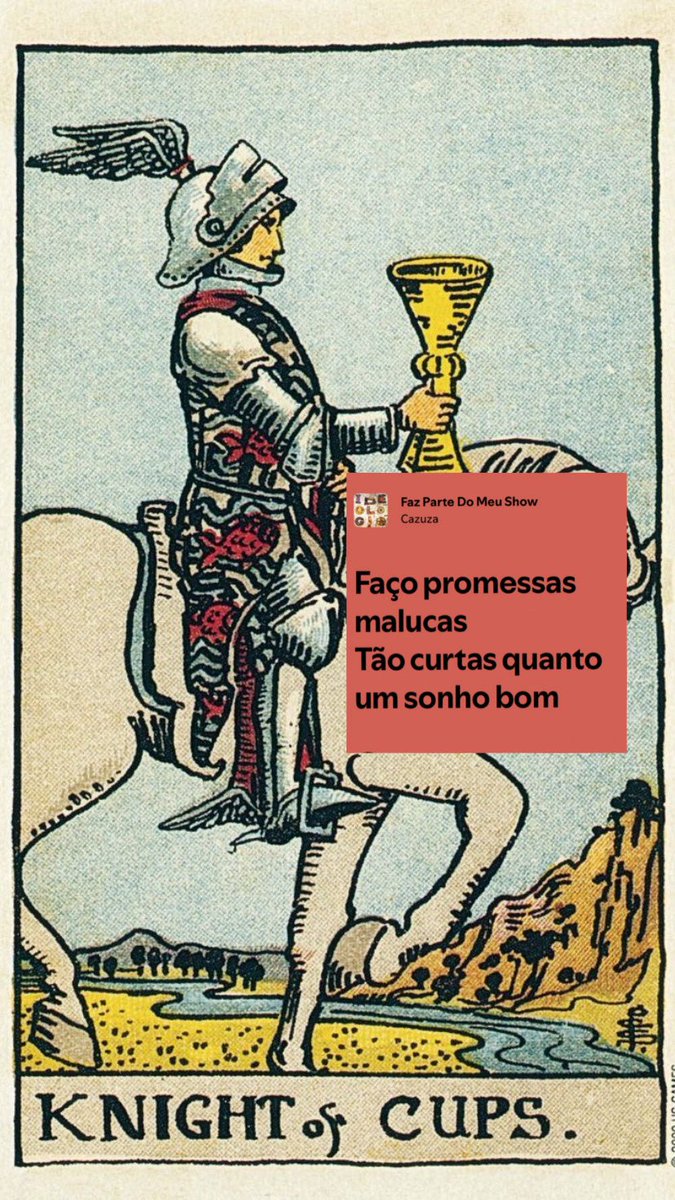 manugoddard's tweet photo. A energia das pessoas meio cavaleiro de copas https://t.co/tlbRJD4FrV