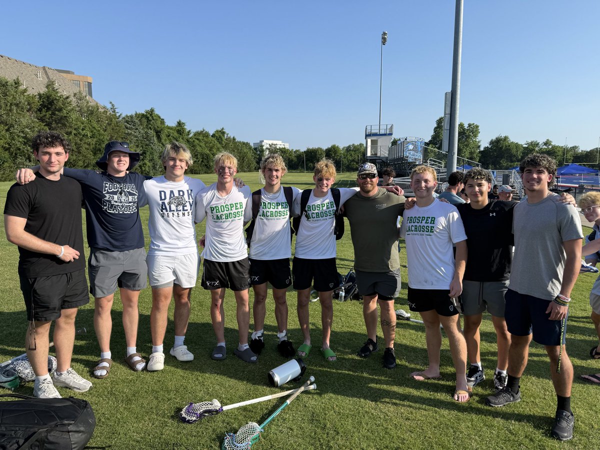 Tyrel_Lenard's tweet photo. It was fun to watch a few of our Dark Alley guys win a Lacrosse State Semi-Final game today! Prosper LAX will compete for the State Championship tomorrow! I love watching our guys succeed in all of their pursuits, and it’s cool to watch their brothers come out to support. #Family https://t.co/CM2poKD8EI