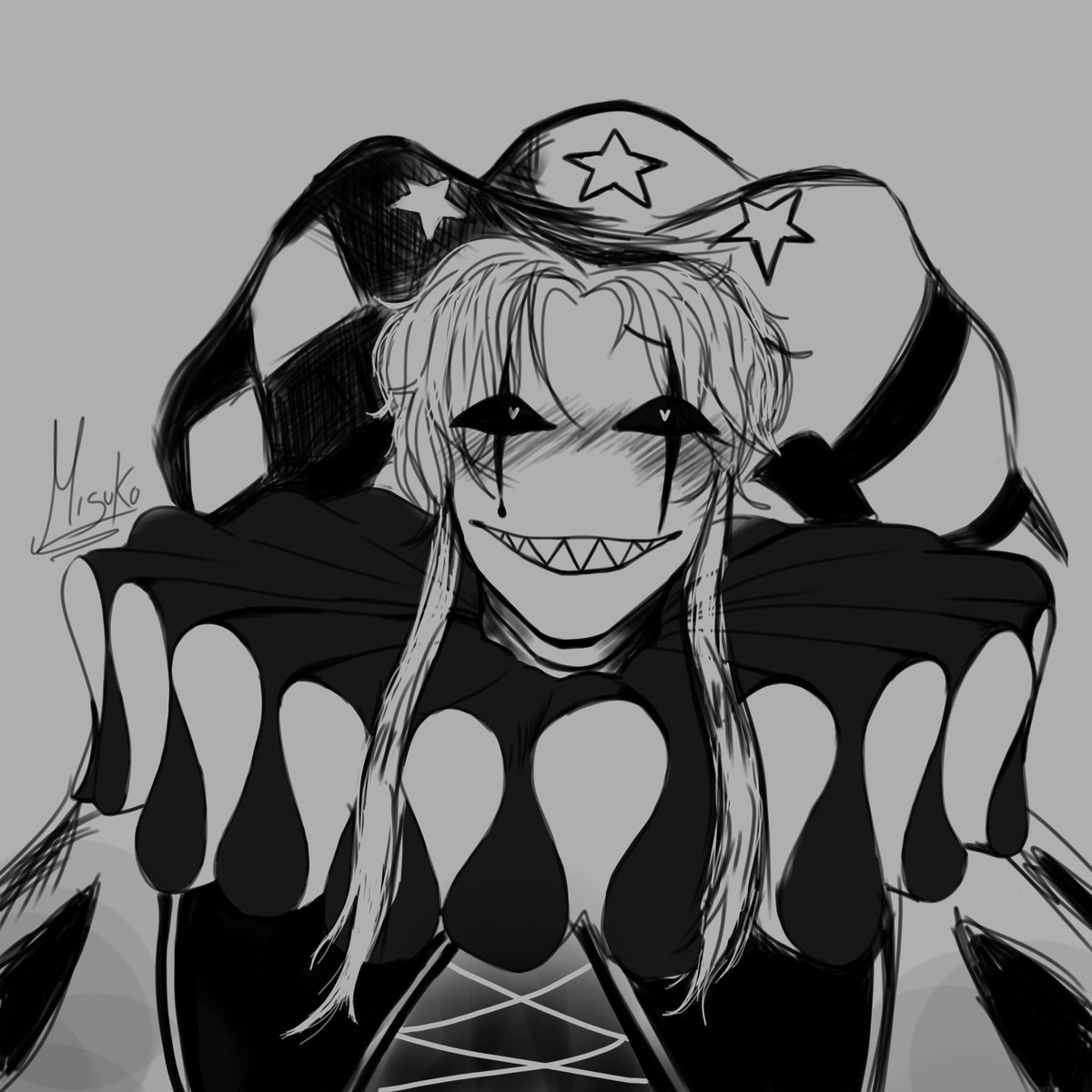 Misuk05's tweet photo. #thefreakcircus #tfc #pierrot #fanart https://t.co/np4K97nq9O