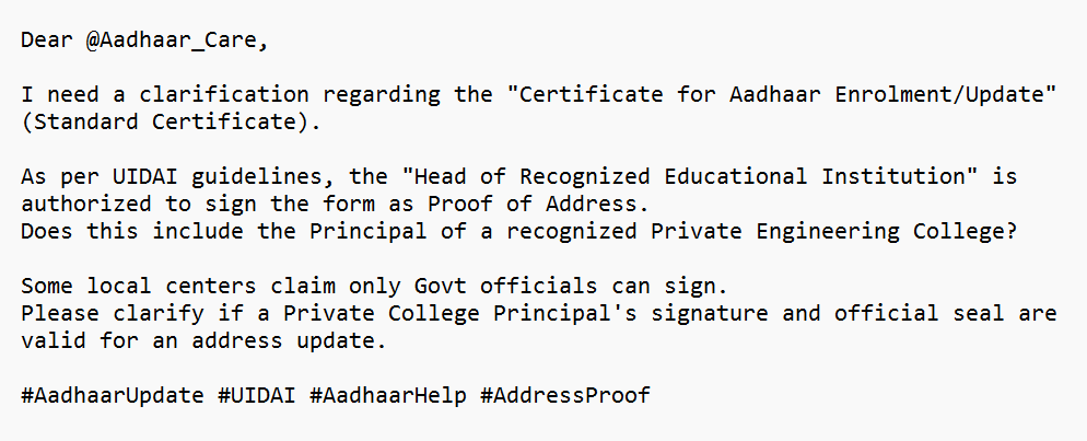 Livingston_1305's tweet photo. @Aadhar_UIDAI @Aadhaar_Care https://t.co/EXqujCblUn