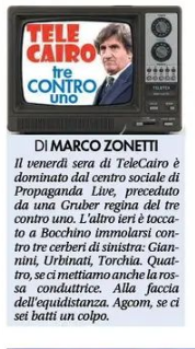 Siddh60's tweet photo. Lo schifo di #La7 e #TeleCairo... La propaganda stalinsita a tutte le ore! https://t.co/q6Hva1qszc