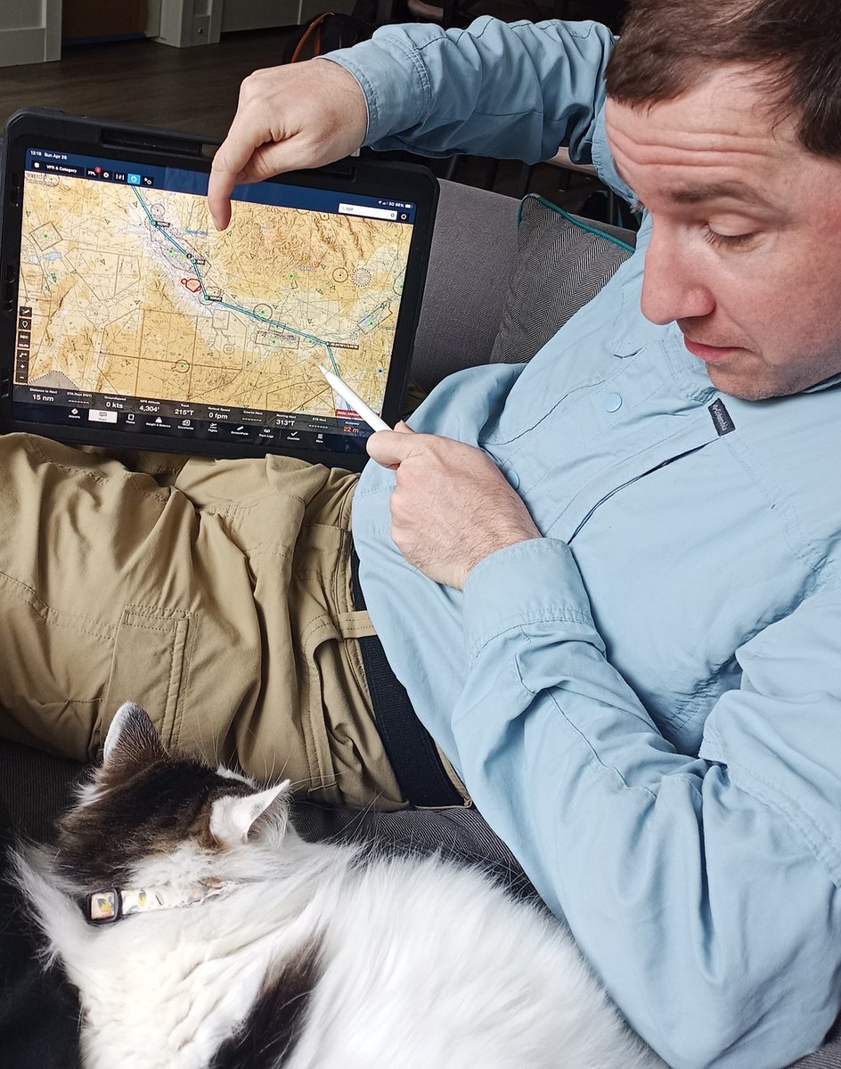 MaxFagin's tweet photo. "No no, I don't think you quite understand. I said 'Tower', not 'Meower'. And no, I don't think the FAA would approve of doing that with a laser pointer. Also, I don't think you are taking this flight briefing very seriously." https://t.co/wbY9DEefSI