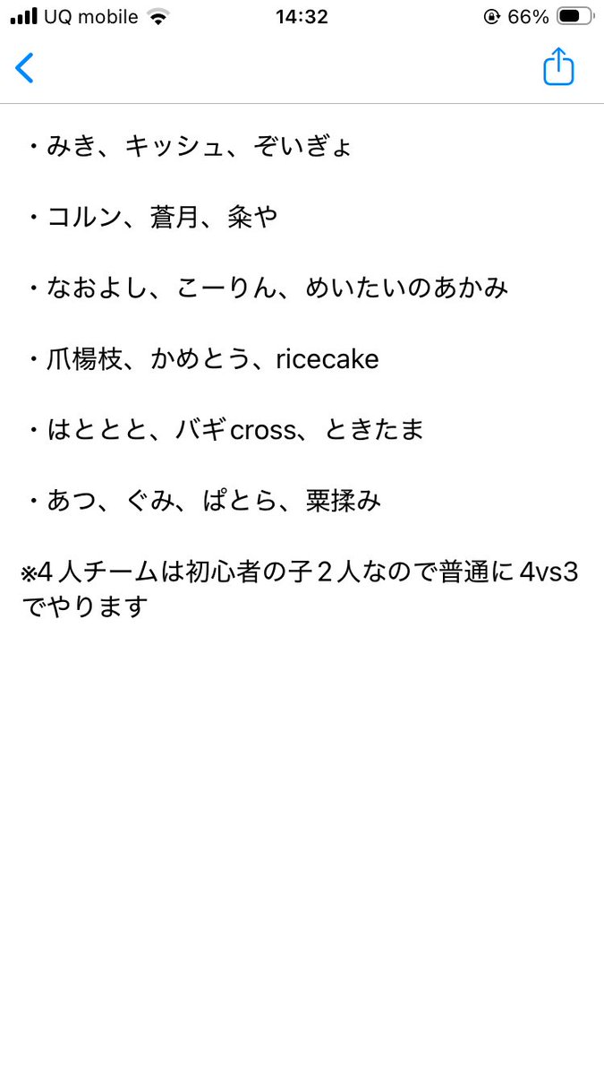UUsmash's tweet photo. 本日のチーム分けになります！ https://t.co/QQLnQi1coG