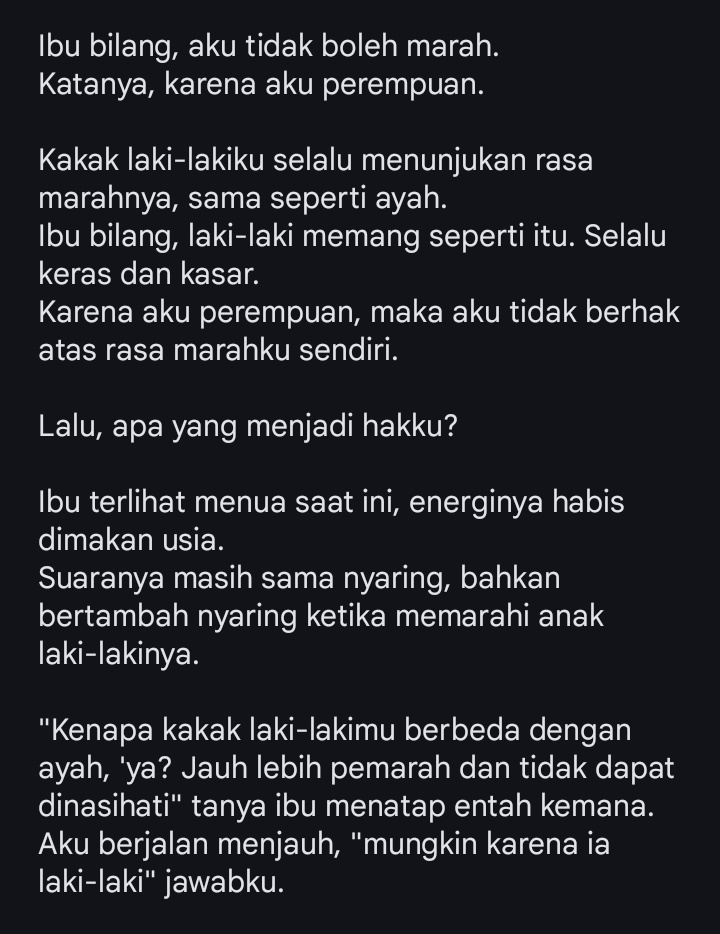 Something that I wrote a year ago...