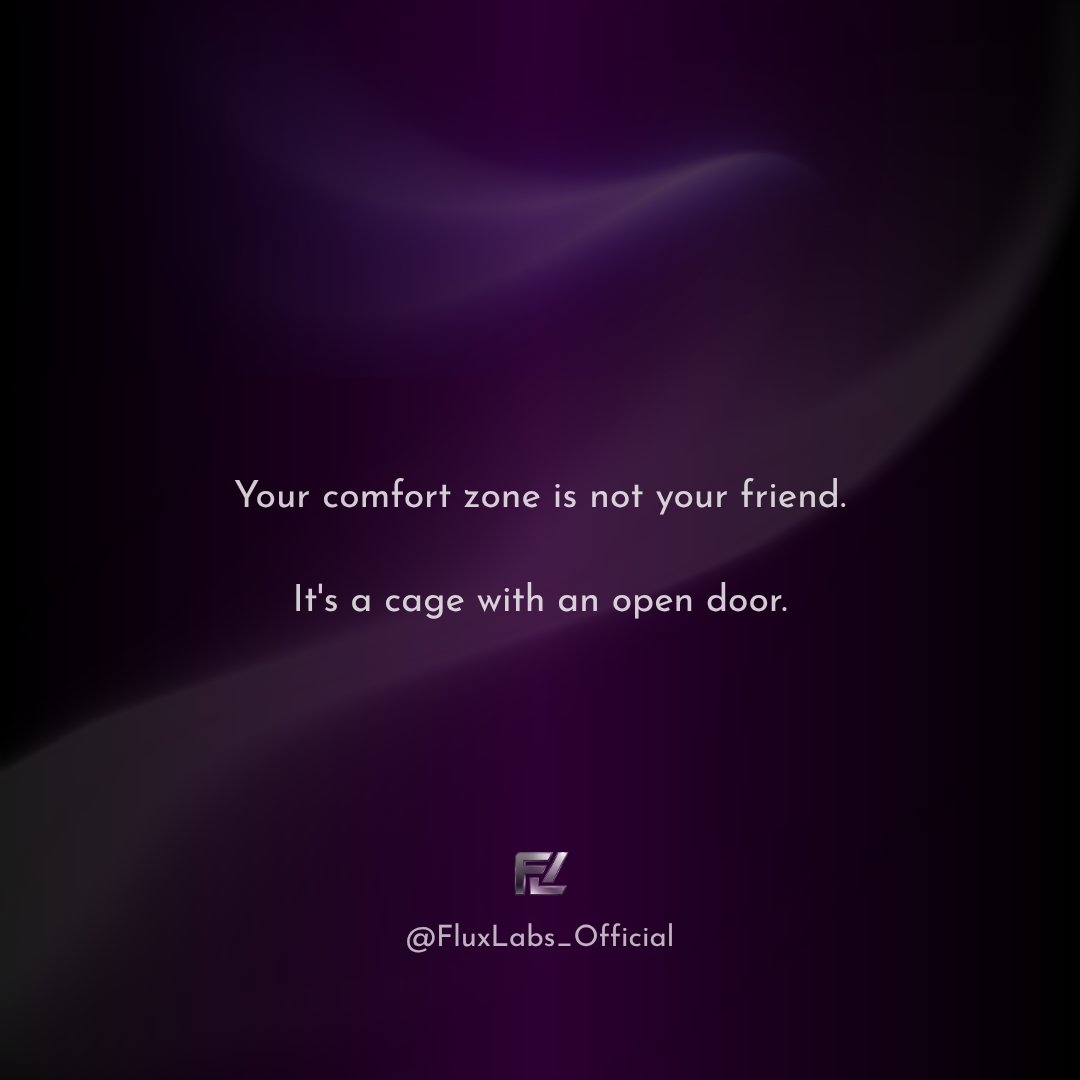FluxLab_HQ's tweet photo. Step out. Grow up.

#FluxLabs #ComfortZone #Growth https://t.co/saftNxqwGo