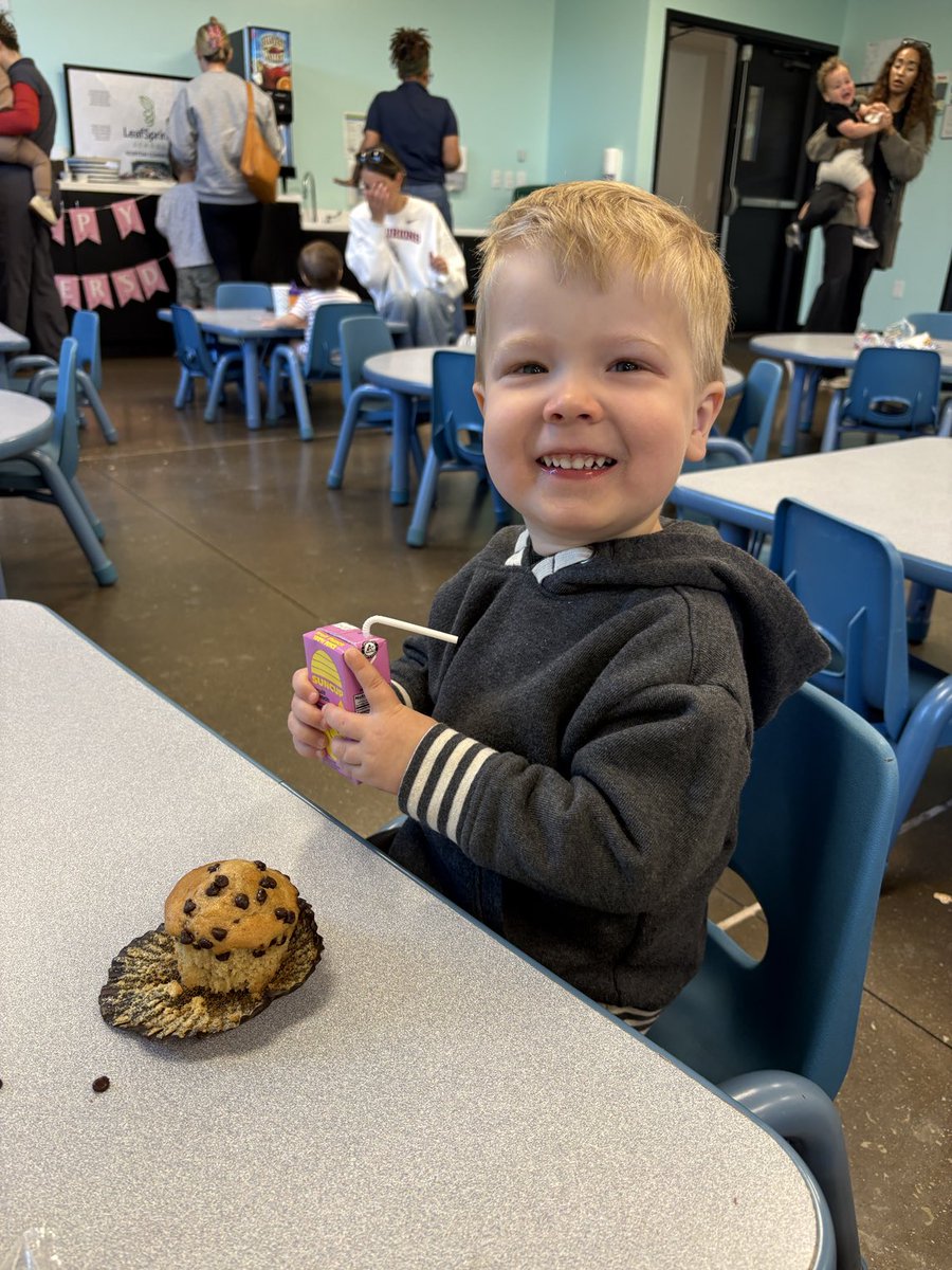 TedLasley's tweet photo. Muffins with Mom. How good looking is the CoopDogg? https://t.co/Ja53DLrwNm