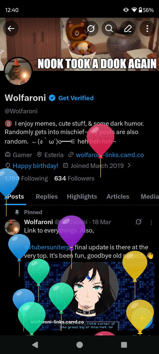 Wolfaroni's tweet photo. Eww, it's that day already. 🫠
#birthday #dyinginside #randomfart https://t.co/LafftZXlYN