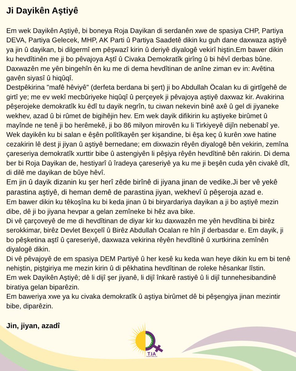 Tevgera Jinên Azad tweet media