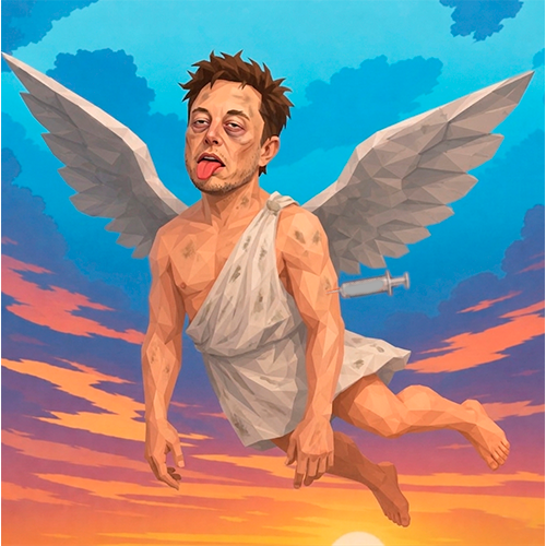 Neoleocrypto's tweet photo. perfect narrative to send rn   elon apparently went completely nuts, high as hell off that shit .

Flying Ketamine Elon 

$FKE https://t.co/kwbu5gE1Hn