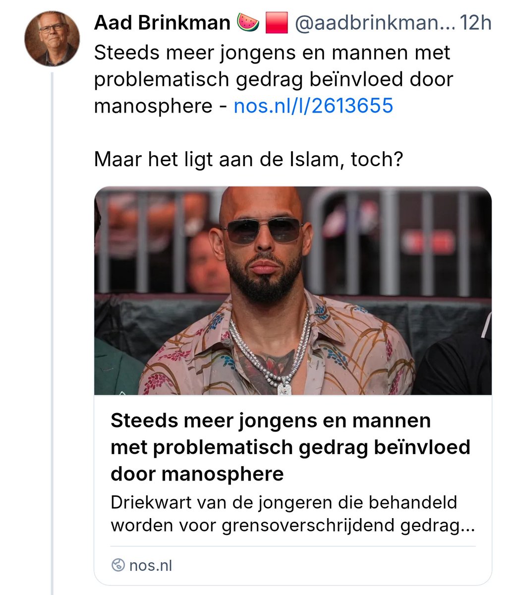 Die meneer op de foto heeft zich inderdaad tot de islam bekeerd, Aad.