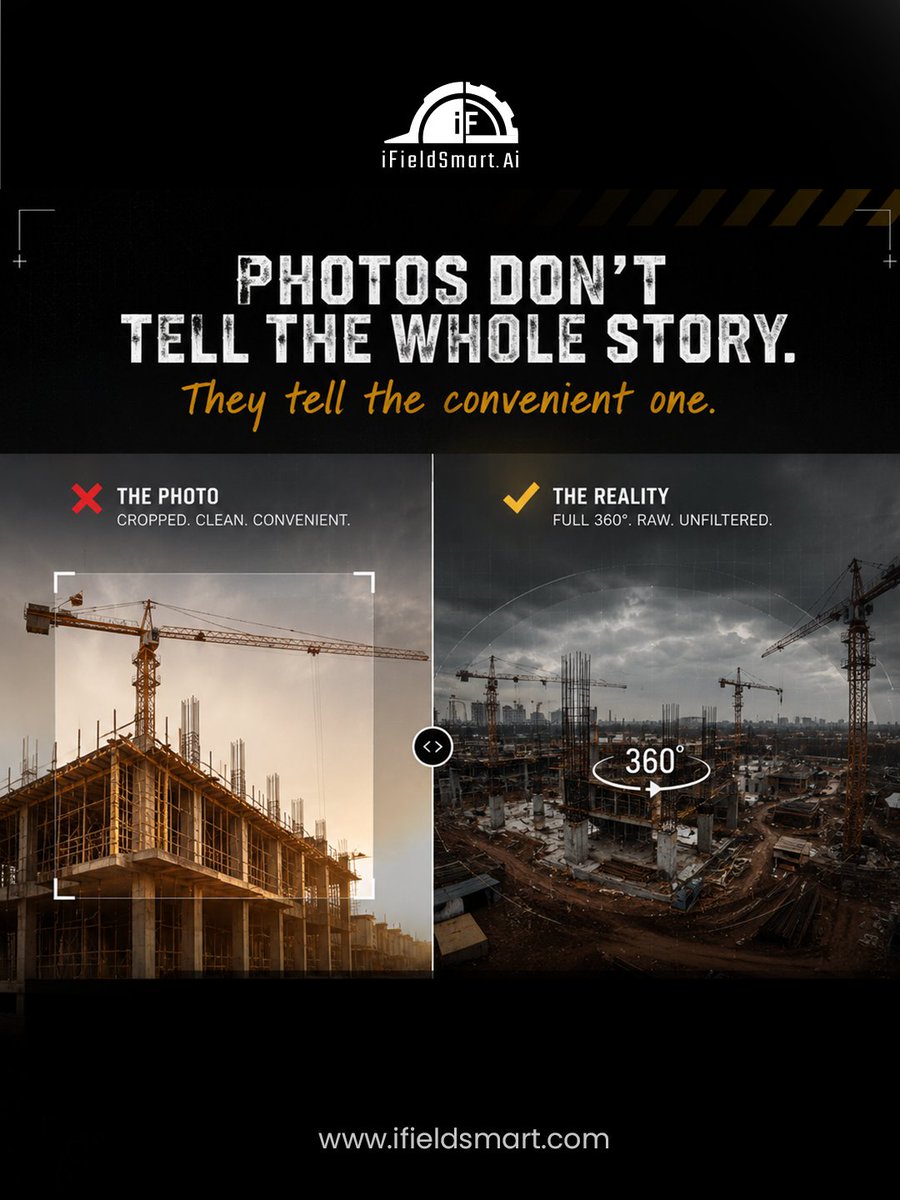 iFieldSmart_'s tweet photo. iFieldSmart Lens360 gives construction teams complete 360 reality capture so decisions are based on full visibility, not selective snapshots.

https://t.co/oDo9ZzgHvS

#ConstructionTech #RealityCapture #Lens360 #ConstructionAI #JobsiteManagement https://t.co/Lu8zcsuzq1