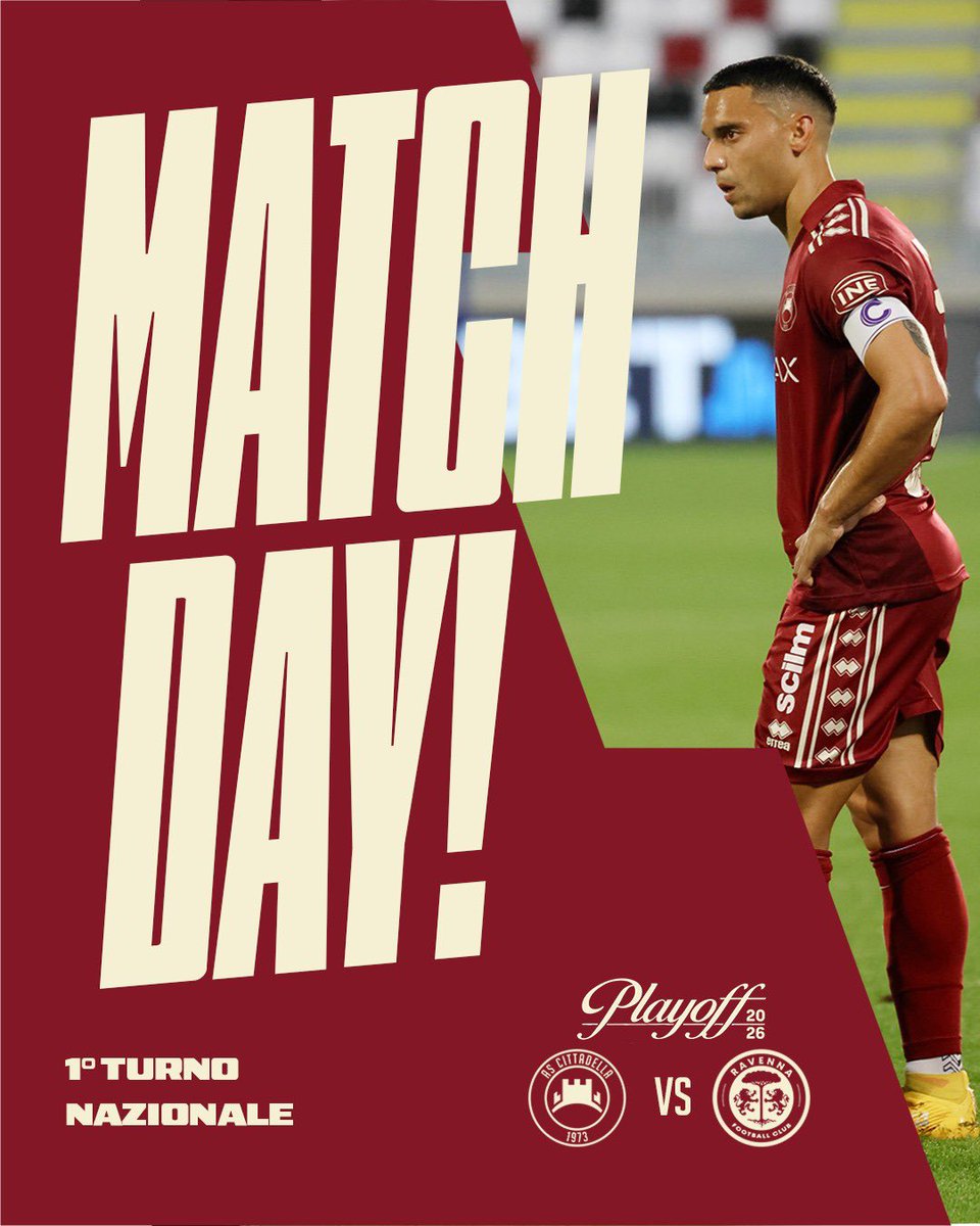 ascittadella73's tweet photo. Primo atto!
Cittadella 🆚 Ravenna
Fischio d’inizio alle 20:45!
CI VEDIAMO AL TOMBOLATO!🇱🇻💪🏻
🎟️ Prevendita sempre attiva on-line, botteghini Stadio dalle 19:15.
#seriecskywifi #playoff #forzacitta https://t.co/aGP8bJHkwL