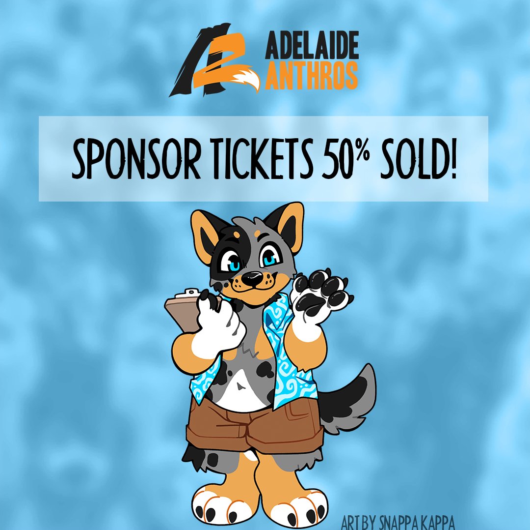 ADLAnthros's tweet photo. ⚠️🎫🎉
Woah, we didn't expect that!

Sponsor tickets are 50% sold!

Sponsor tickets not only get you an awesome bunch of A2 swag, but helps support the con and future events!

If you're considering buying a sponsor ticket, get in before they run out! 

Link in bio! <3 https://t.co/OfMcAzfw2Q