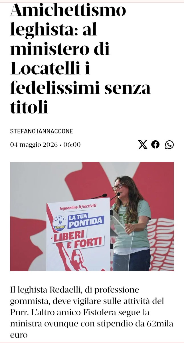 lucillaMasini2's tweet photo. È FINITO L'AMICHETTISMO
Un leghista che ha la terza media vigila sui fondi del PNRR per la disabilità.
E lui è quello acculturato del centrodestra.
#PNRR #Salvini
#Iega #disabilita #10maggio https://t.co/YQpQgWb2FG