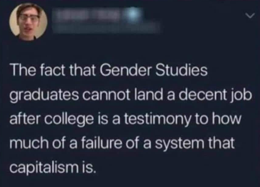 Most right-wing memes are just screenshots of Leftists being serious.