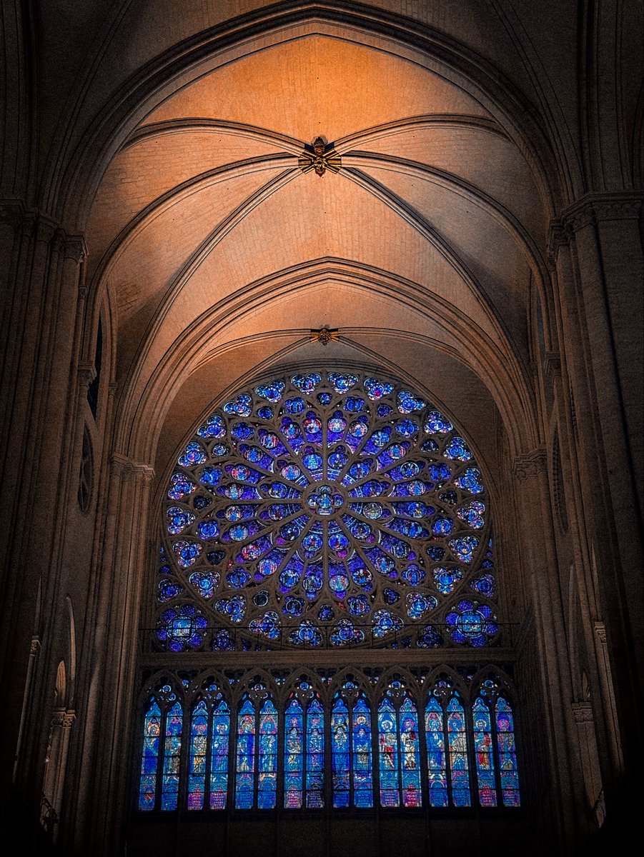 leocorvelli's tweet photo. The windows inside Notre-Dame de Paris don’t just let light in.
They turn it into something unreal.

For a few seconds, the noise of Paris disappears and the entire cathedral feels frozen in another century. #paris #architecture #travel #design https://t.co/sg1xMQVWH7