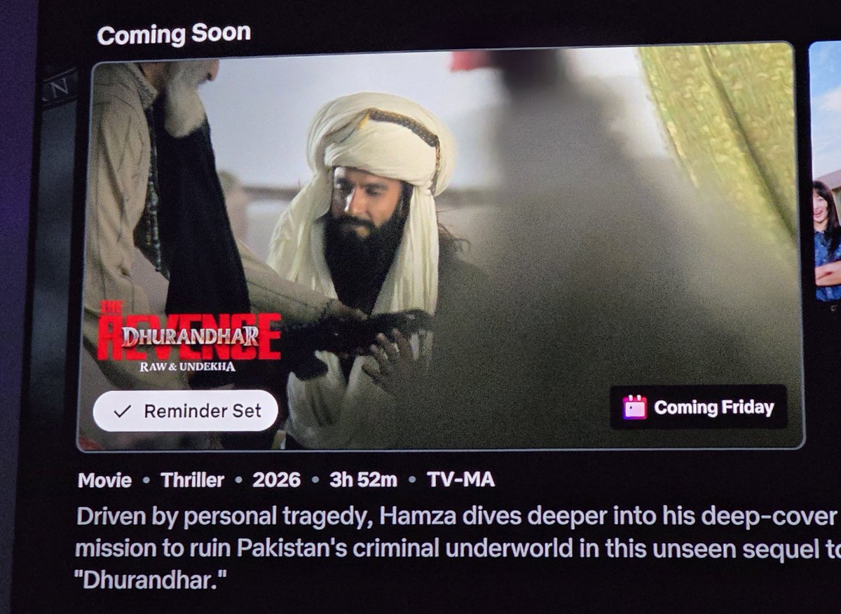 killer_RdS's tweet photo. So @jiostudios releasing #uncensored with some #deletedscenes of #dhurandhar2‌therevenge. I believe only on @Netflix.   since I'm in Canada I'm so hyped and thank you so much @jiostudios for releasing on #Netflix because we don't have your #Jiohotstar in Canada https://t.co/4LTiybVzeD
