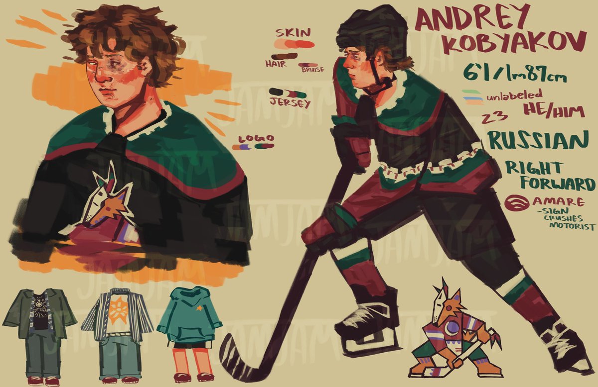 joneshall_'s tweet photo. hihihi!! i commissioned a reference sheet for my hockey oc to @grammyjamjam via vgen!!! thank you so much 🥹 🫶 https://t.co/0PoD8zV0eE