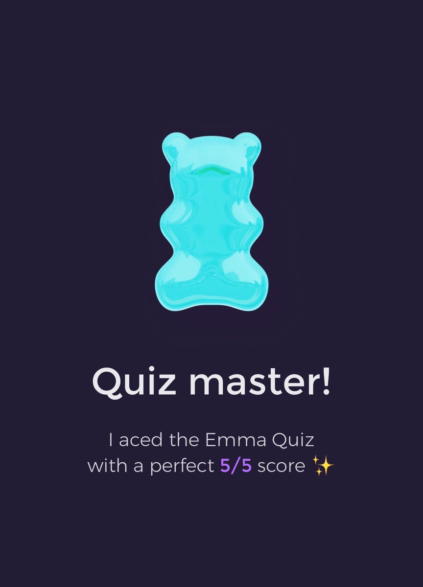 ConnorSMTHY's tweet photo. Just aced the @emma_finance quiz with a perfect 5/5 score! 🎉 Think you can beat me? #EmmaQuiz https://t.co/BV5eqZVvjd