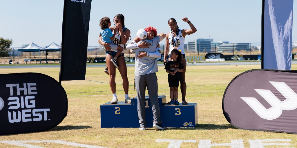 UCIcctf's tweet photo. Podium sweep!! 🧹🧹

Joy Anderson won the Big West heptathlon title, Jolie Robinson was the runner-up, and Jazzmine Davis claimed bronze! Zharia Taylor also finished fourth!

📰 https://t.co/aevLlFjC2J

#TogetherWeZot | #RipEm https://t.co/rKGqpP0M2E