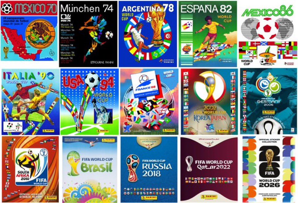 Álbuns da Copa do Mundo.