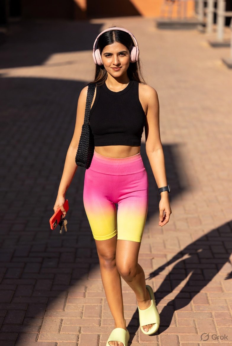 Photorealistic full-body portrait of a beautiful young India