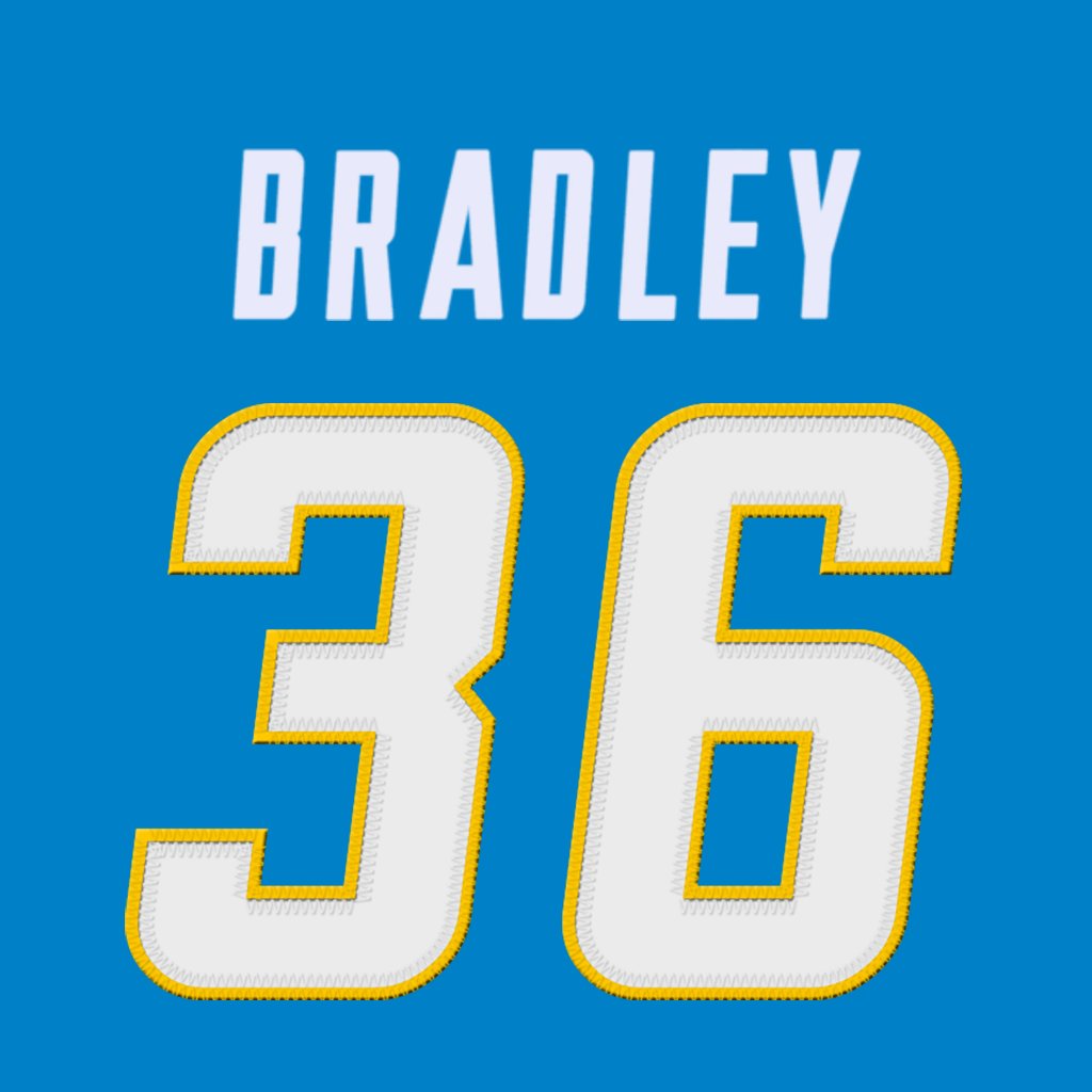 Los Angeles Chargers TE Jerand Bradley (@jbradley_9) is wearing