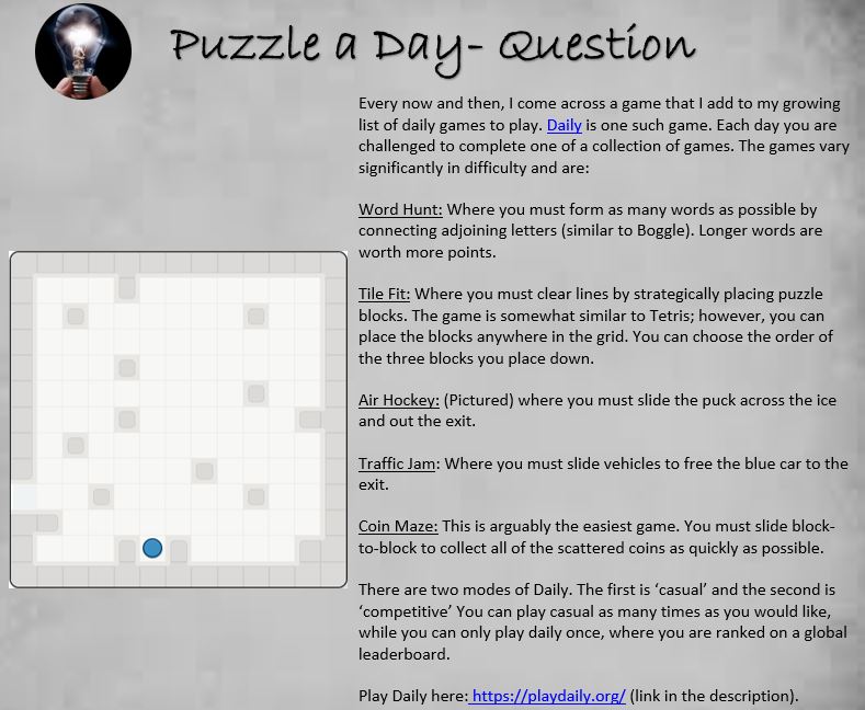 Puzzle a Day tweet media
