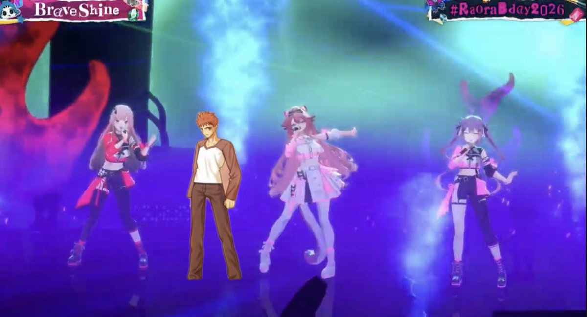 SleepyArcher's tweet photo. #RaoraBday2026 #CiaoRaora #4Raora #Calliomeme #ใใฏใคใฉใคใด Yooo I canโt believe they are singing Brave Shi-
SHIROU EMIYA!? https://t.co/8hmgGOl4v7